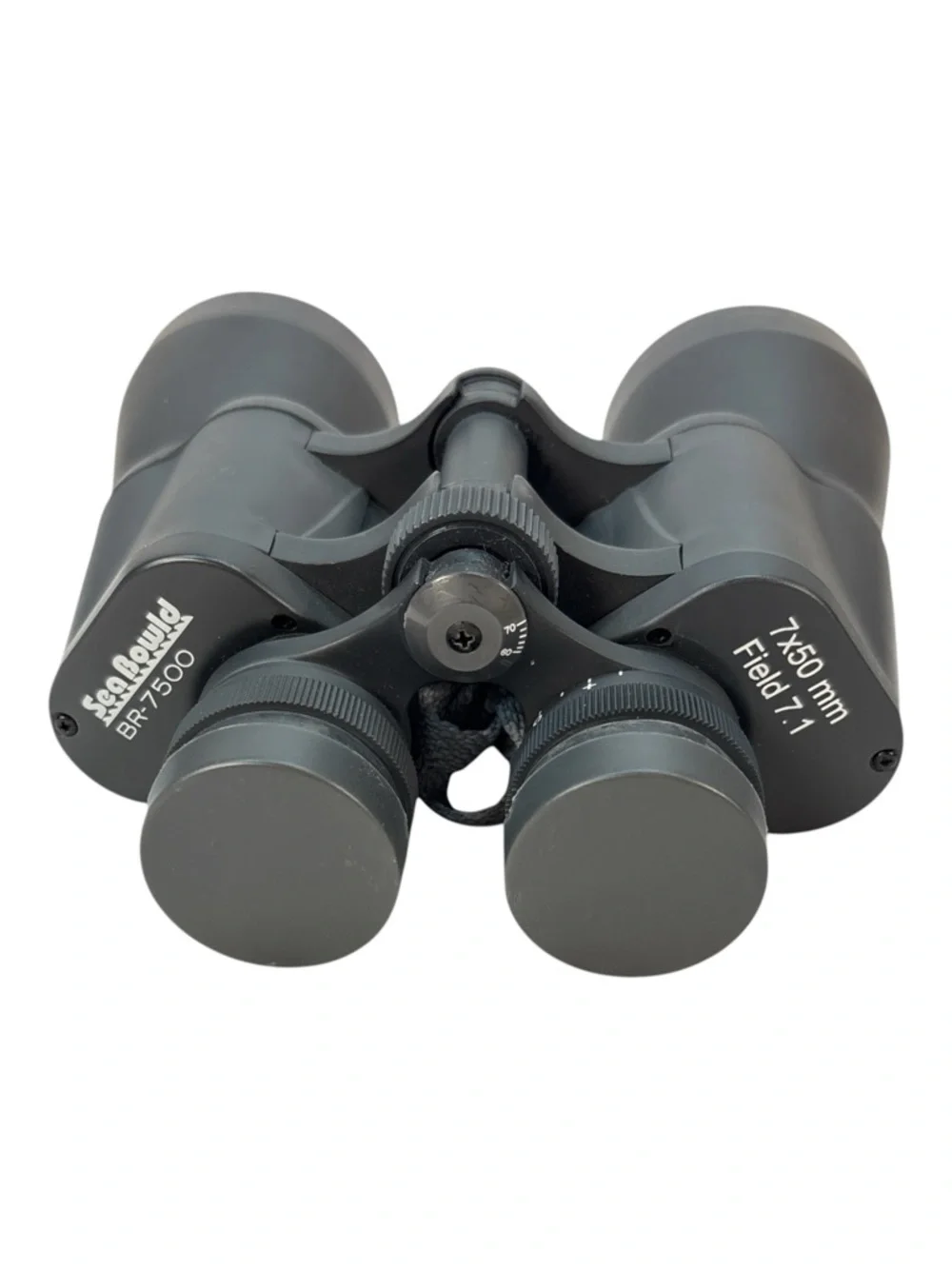 Sea BOWLD BR-7500 Marine Binoculars 7x50 mm 7.1 Field View Black w/ Case & Caps